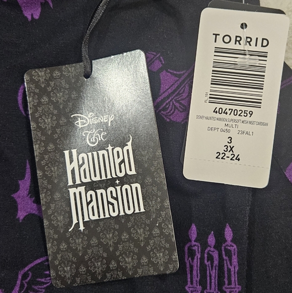 Torrid Disney Haunted Mansion Long Cardigan – Size 3X (22/24) – NWT - Picture 2 of 3